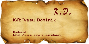 Kövesy Dominik névjegykártya